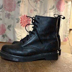 Dr. Martens Black with subtle floral pattern